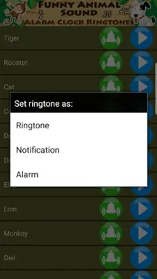 Funny Animal Sounds - Alarm Cl android App screenshot 0